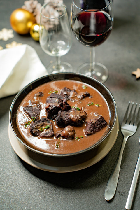 Joue de Boeuf confite, sauce au Crozes Hermitage