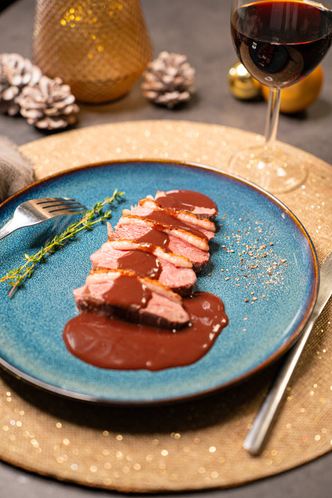 Magret de Canard sauce au vin rouge et aux épices