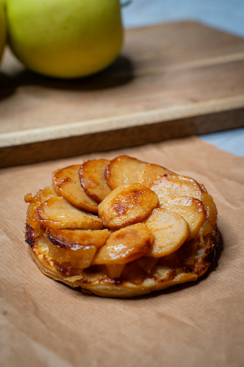 Tatin de Boudin Blanc (sur compotée de pommes au gingembre)